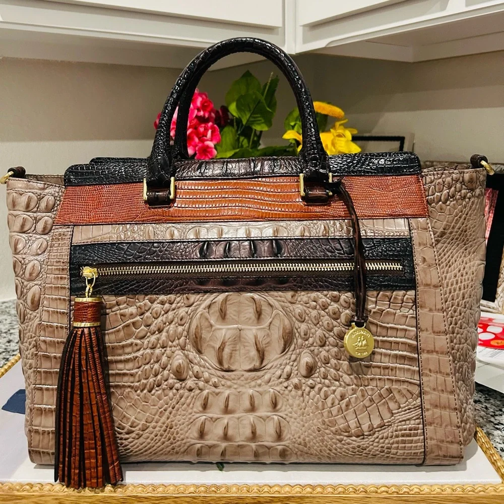 Brahmin Osprey Tri-Texture Anna Satchel